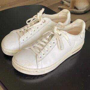Birkenstock White Low-Top Lace-Up Sneakers